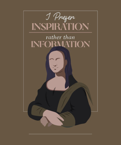 Classic Art-Themed T-Shirt Featuring an Illustration of a Popular Painting 4664