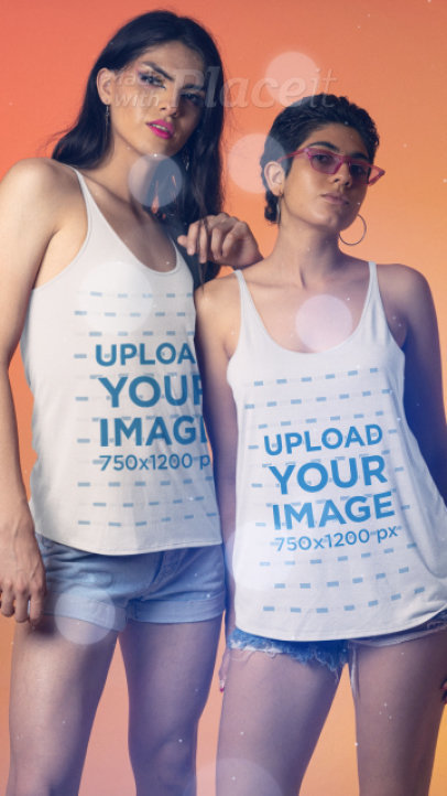 Fun Pride-Themed Video Featuring Two Non-Binary Models Wearing Tank Tops