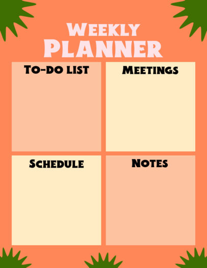 Notebook Planner Maker Featuring a Colorful Layout