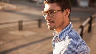 Trendy Man Reading a Book in Stop Motion Staring at The Sunset a13849