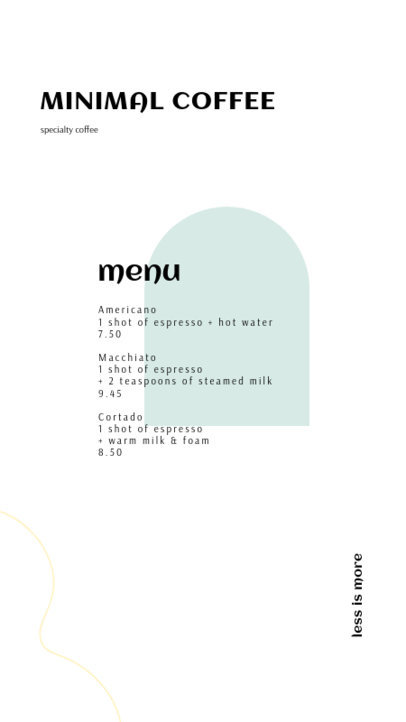 Minimalistic Menu Maker for Instagram Stories 5215d-el1