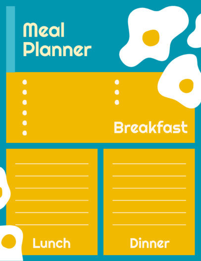 Notebook Planner Design Maker for a Meals-Tracking Checklist 4670i