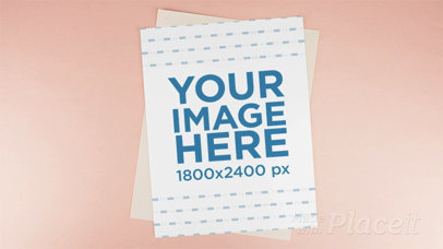 Pile of Flyers Appearing One Over The Other in Stop Motion on a Pink Surface a13687