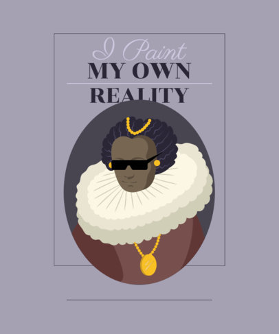 Quote T-Shirt Design Creator Featuring a Classical Art Painting