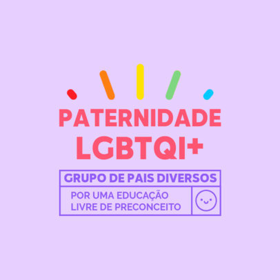Colorful Logo Template for an LGBTQ+ Parenting Group