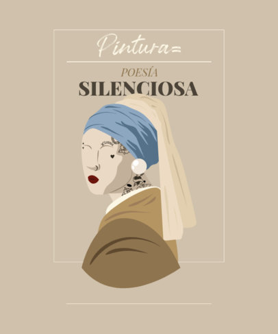 T-Shirt Design Generator Featuring a Famous Painting and a Quote