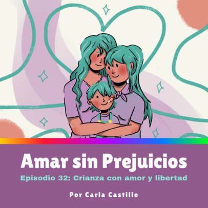 LGBTQ Podcast Cover Maker with a Family Theme