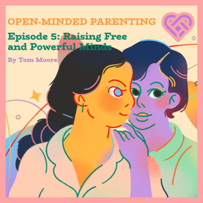 Podcast Cover Design Maker With an LGBTQ Parenting Theme
