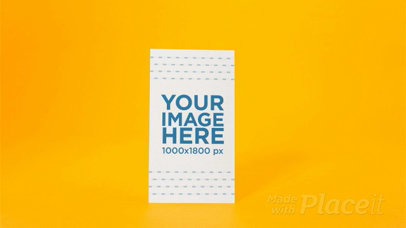 Flyer Standing on a Yellow Environment While Its Shadow Moves in Stop Motion a13732