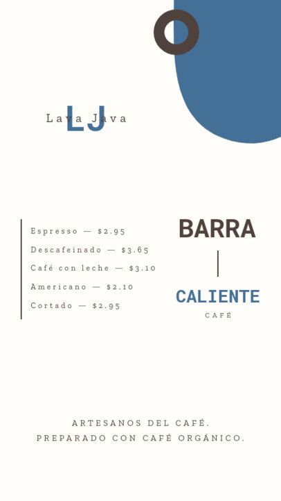 Minimal Coffee Bar Design Maker for Instagram Stories 5216f-el1