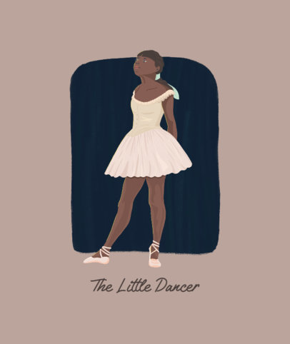 Tote Bag Design Creator with an Illustration of a Little Ballerina