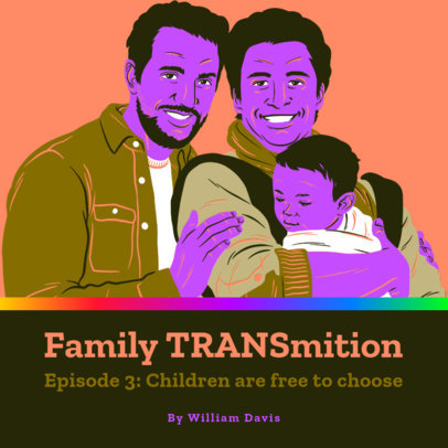 Podcast Cover Template for an LGBTQ Parenting-Themed Episode