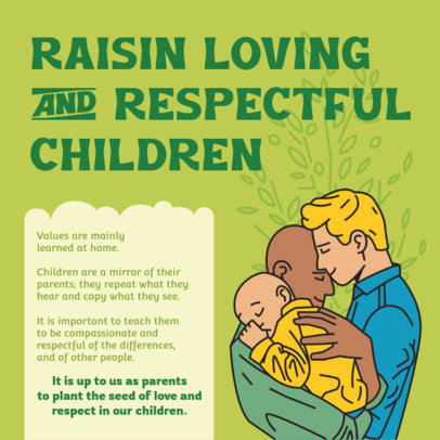 Instagram Post Design Creator With Parenting Information for LGBTQ Families