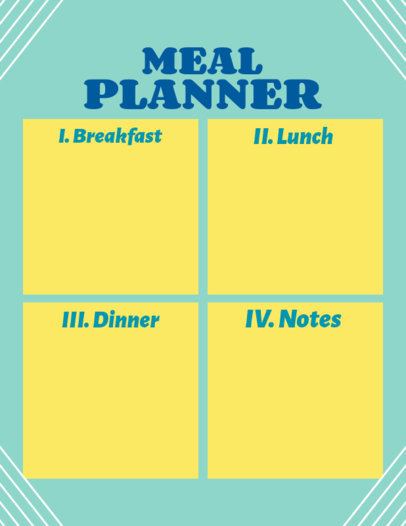 Notebook Planner Maker Featuring a Meals-Tracking List 4669d