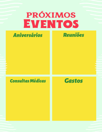 Basic Notebook Planner Creator for an Upcoming Event List