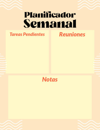 Weekly Planner Template Featuring a Colorful Aesthetic