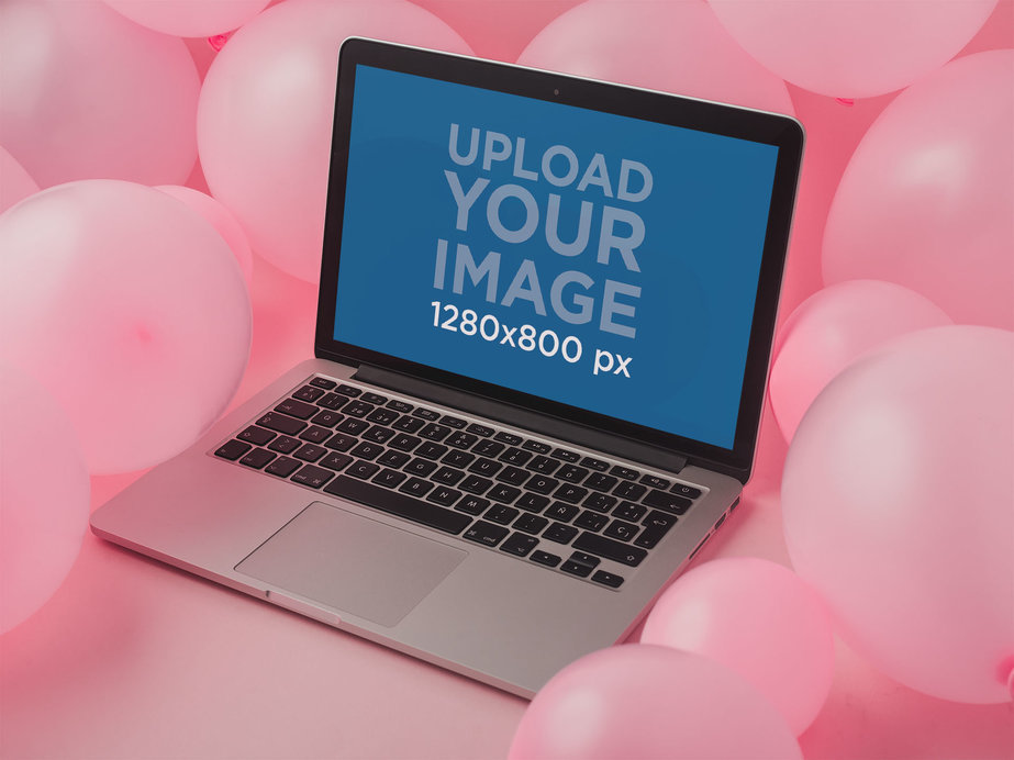 Fancy Macbook Pro Mockup Pink Color