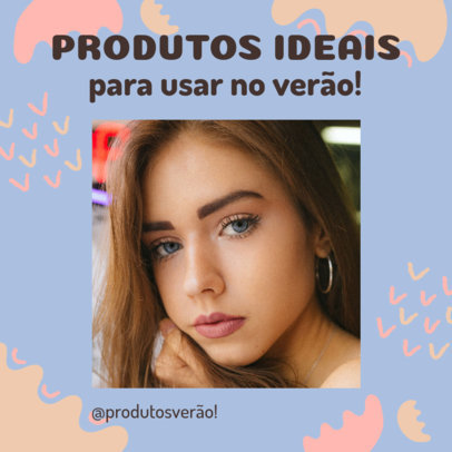 Instagram Post Maker Sharing Summer Makeup Trends 4672i