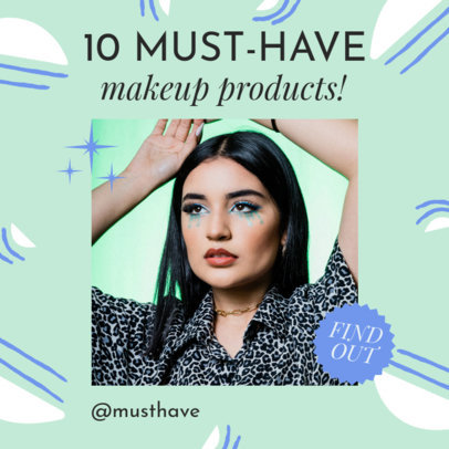 Trendy-Looking Instagram Post Template Promoting Beauty Products 4672h