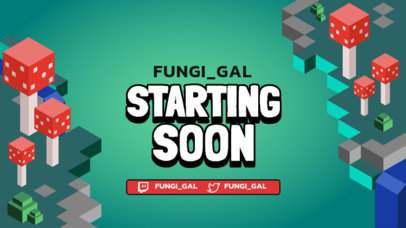Minecraft-Inspired Twitch Screen Maker Featuring Cube Fungi Graphics