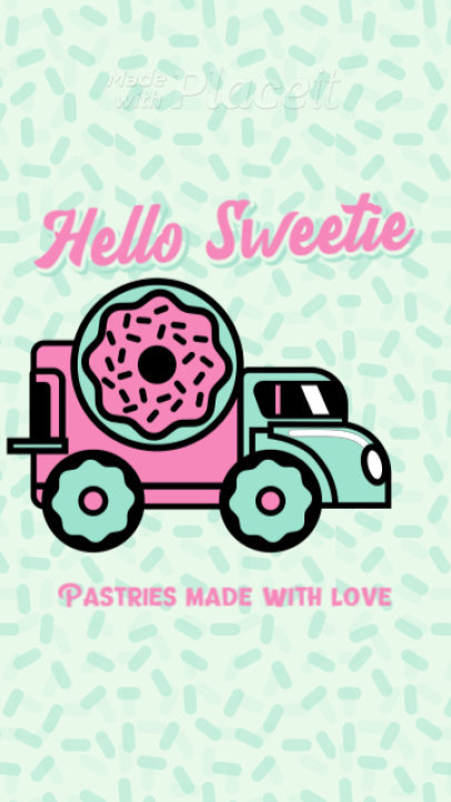Instagram Story Video Maker for a Pastries Food Truck Brand 5234