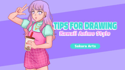 Anime-Themed YouTube Thumbnail Design Generator Featuring a Cute Kawaii Character