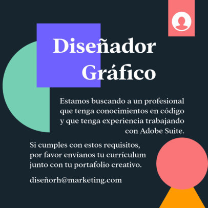 Hiring Instagram Post Template for a Graphic Designer Position 5254 el1