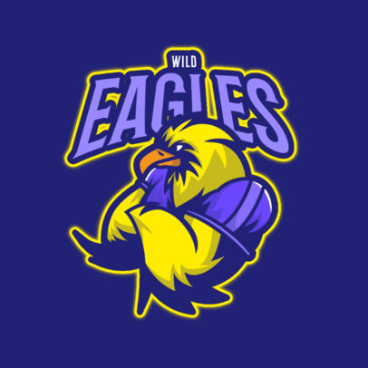 Sports Logo Maker Featuring a Strong Eagle Mascot