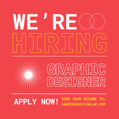 Instagram Post Template for Hiring Managers Featuring a Job Vacancy 5256 el1