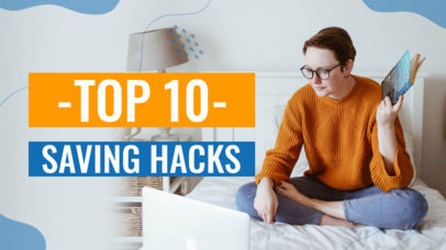 YouTube Thumbnail Maker for a Top Saving Hacks Video 4194m 4456