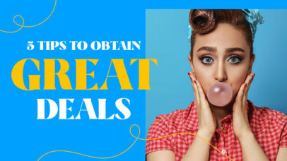 YouTube Thumbnail Template for a Deals Tips Video 4398h 4456