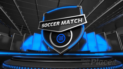 Intro Video Maker for a Soccer Championship Promo Featuring an Emblem Animation