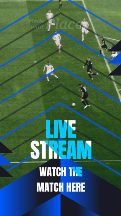 Instagram Story Video Creator to Announce the Live Stream of a Soccer Match