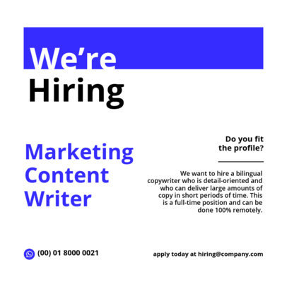 Instagram Post Template Featuring Job Offers 5253 el1