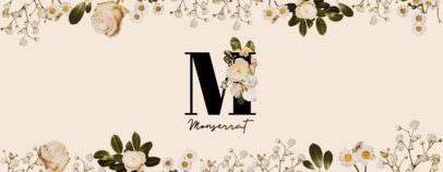 Mug Design Maker Featuring a Floral Aesthetic and a Capital Letter