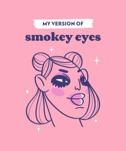 T-Shirt Design Maker Featuring Illustrations Inspired by The  Makeup Fail Meme