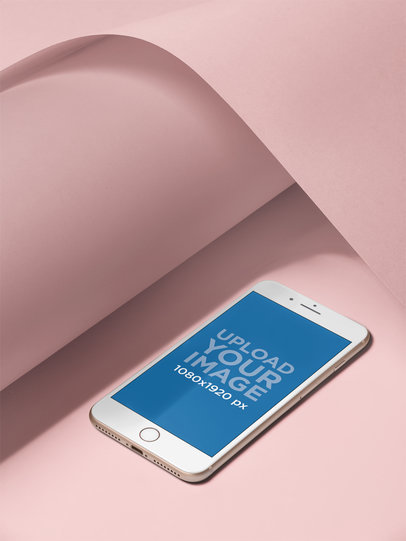 iPhone Mockup Template in a Bright Colorful Setting
