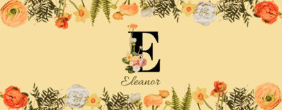 Mug Design Maker Featuring a Capital Letter and a Floral-Styled Theme