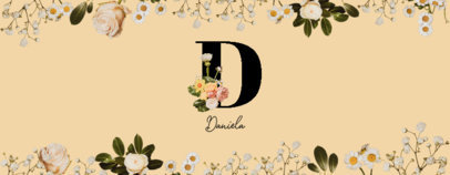 Mug Design Generator With a Floral Frame and a Capital Letter 
