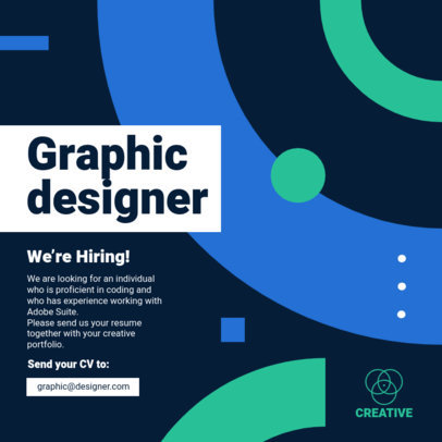 Instagram Post Creator to Hire a Graphic Designer With Colorful Shapes 5252b-el1