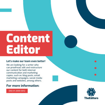 Hiring Instagram Post Maker for a Content Editor Position 5252d-el1