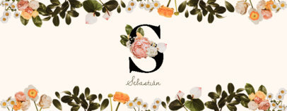 Mug Design Generator With a Floral Theme and a Capital Letter