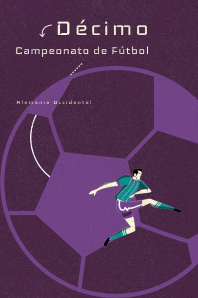 Poster Design Template Featuring a Soccer Ball Illustration in the Background 5122e