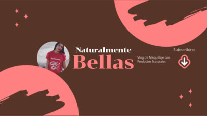 YouTube Banner Generator Featuring Star Graphics for a Beauty Vlog 4675f