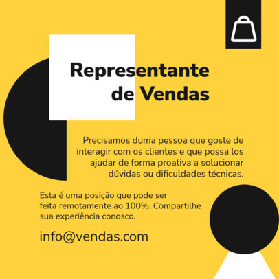 Hiring-Themed Instagram Post Creator for a Sales Representative Job 5254a el1