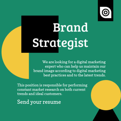 Instagram Post Maker for a Brand Strategist Job Position 5254c el1