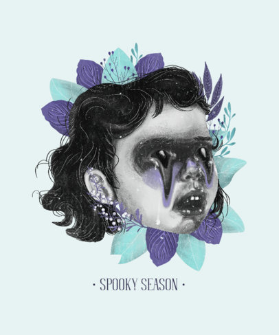 T-Shirt Design Maker with a Quote About Halloween Season