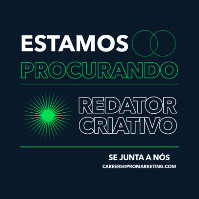 Instagram Post Maker to Advertise a Creative Copywriter Job Vacancy 5256e-el1