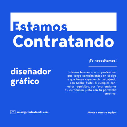 Hiring-Themed Instagram Post Maker for a Graphic Designer Role 5253b-el1