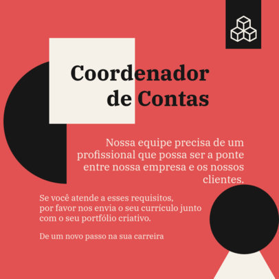 Instagram Post Generator to Advertise an Account Coordinator Position  5254e el1